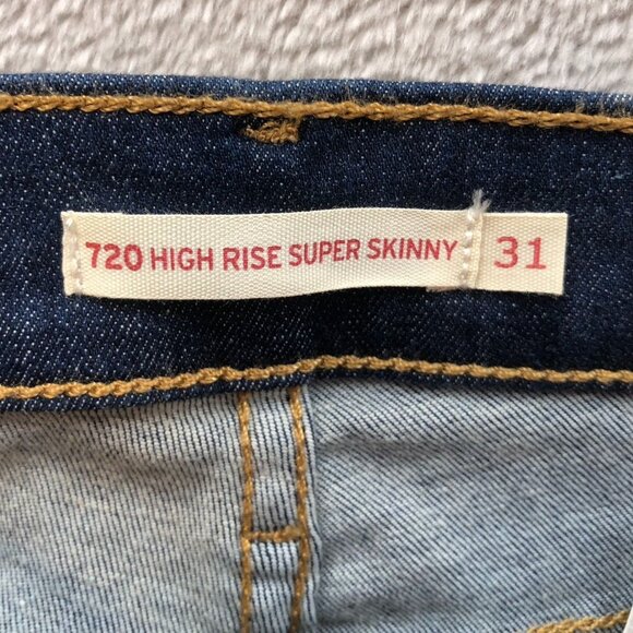 Levi's Womens Jeans Size 31 Lot Of Two 720 & 711 High Rise Skinny Distressed - Picture 3 of 16